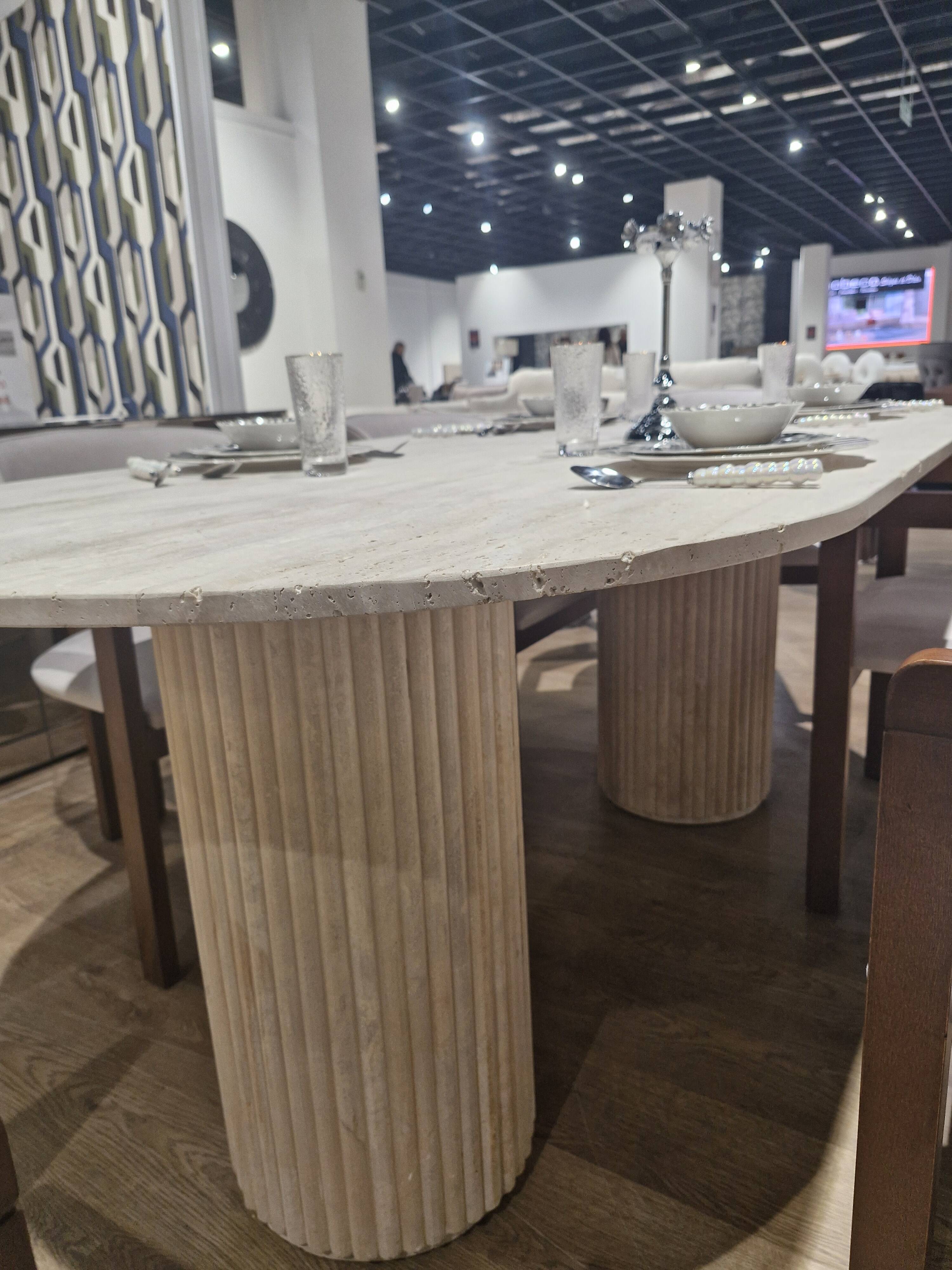 Travertine table