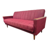Canapé, banquette vintage en bois