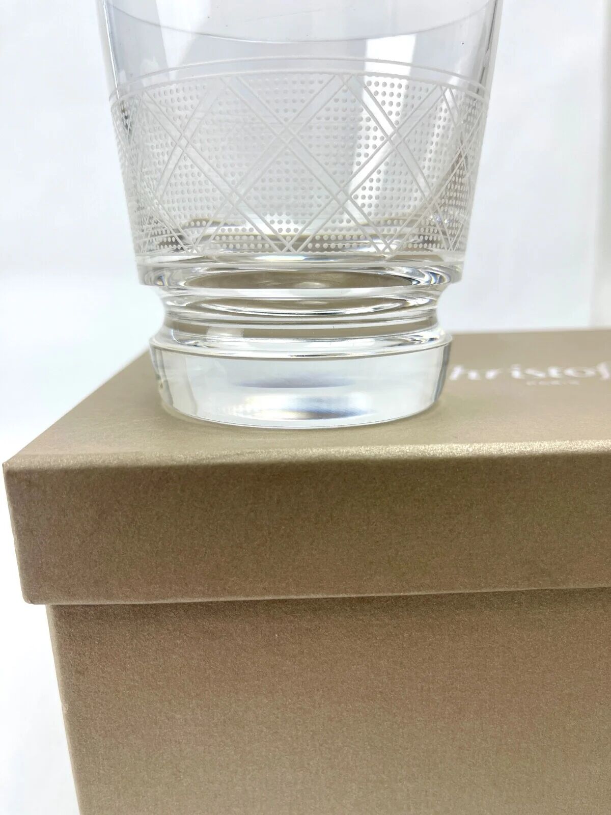 Christofle, box of 2 Eden Garden whisky glasses