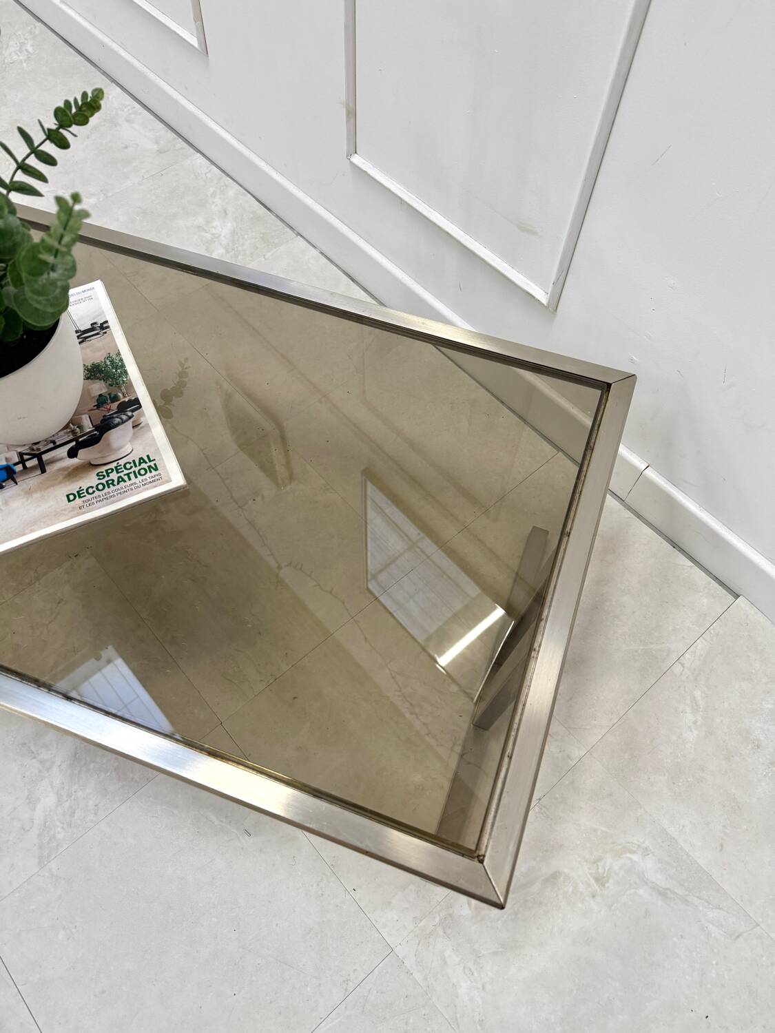 Smoked glass coffee table