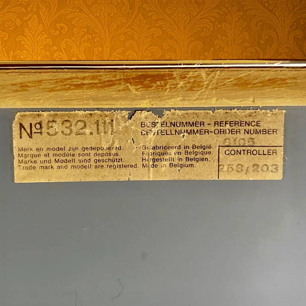 Vintage rectangular mirror Deknudt – polished aluminium frame – Belgium 1970s