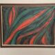 Original Swedish Oil on Canvas – Abstract Expressionist Composition – Vintage & Framed