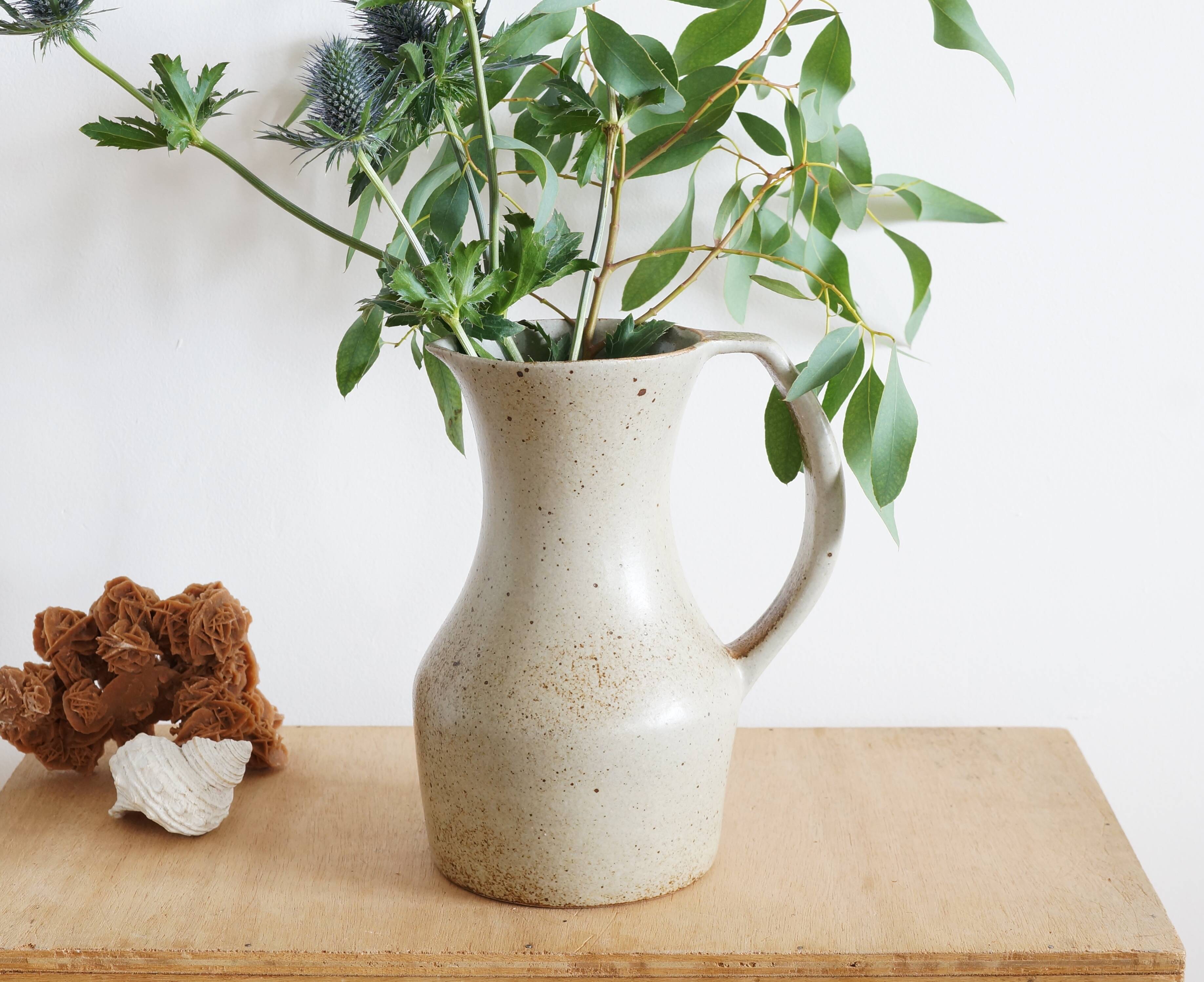 Pyrite stoneware pitcher 1970s