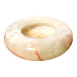 Ashtray or empty pocket in cream onyx stone