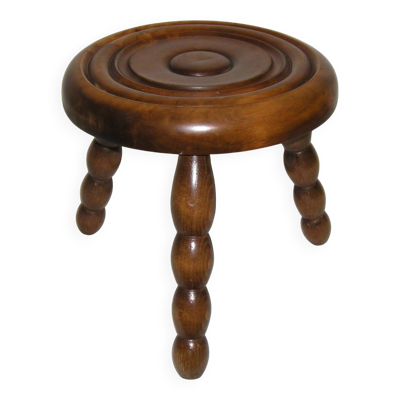 Table basse tripode en bois tourné