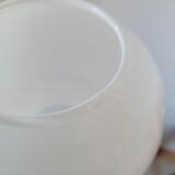 White opaline bubble vase