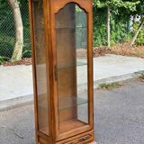 Vitrine anglaise en bois massif 1 porte 190cm