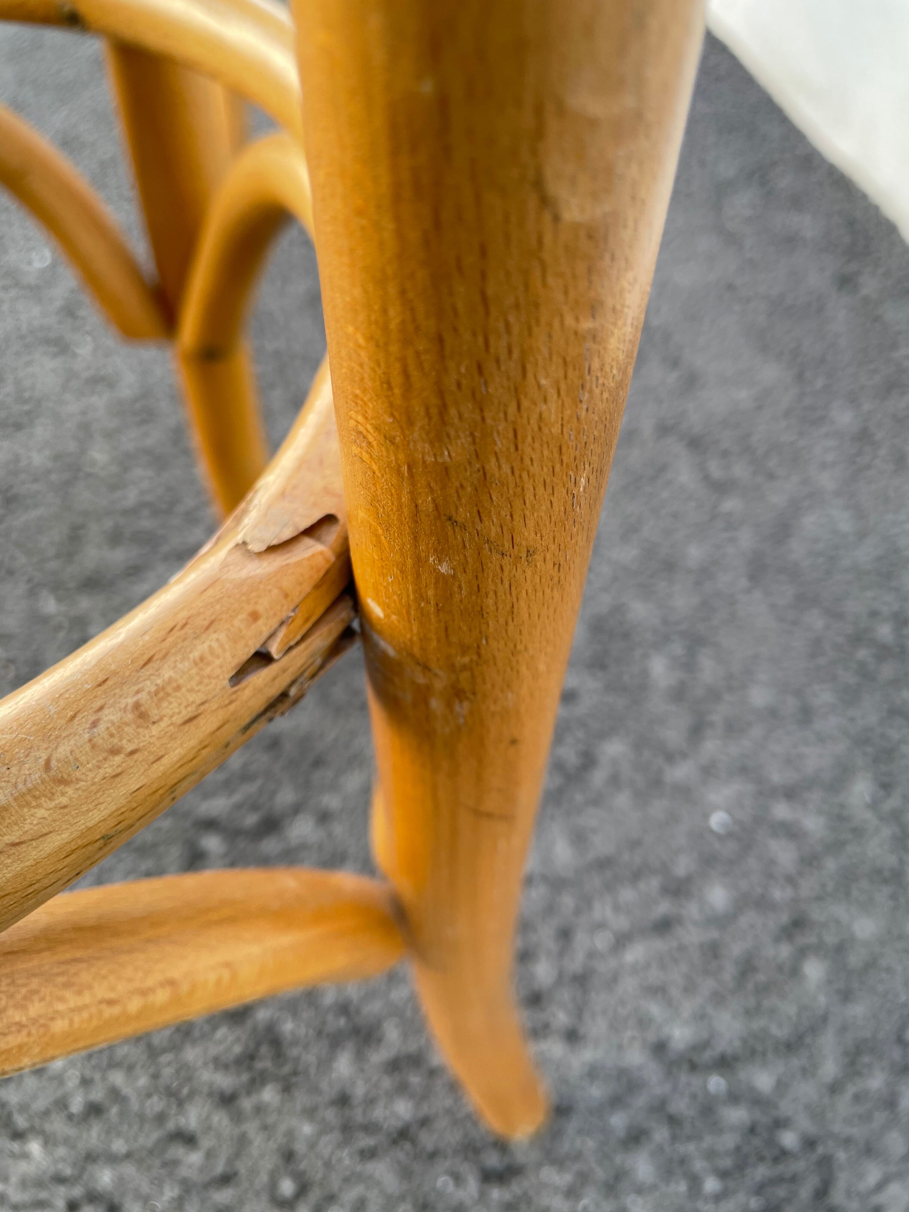 Curved wooden bar stool