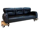 3 Room Living Room, Italy 1970/80 Black “adriano Piazessi”