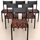 Piero Palange Werther Toffoloni Mod. 993 Dining Chairs for Montina 1960 Set of 6