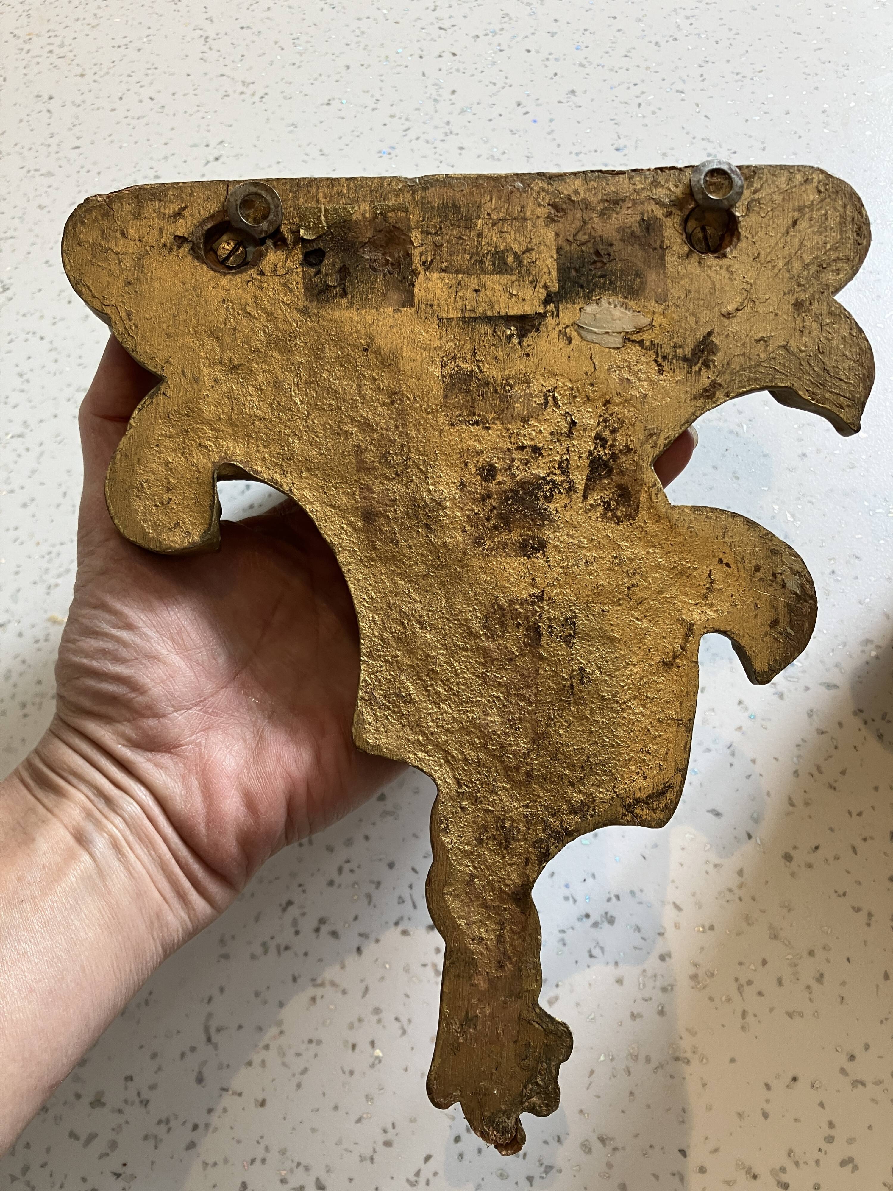 Pair of wooden consoles