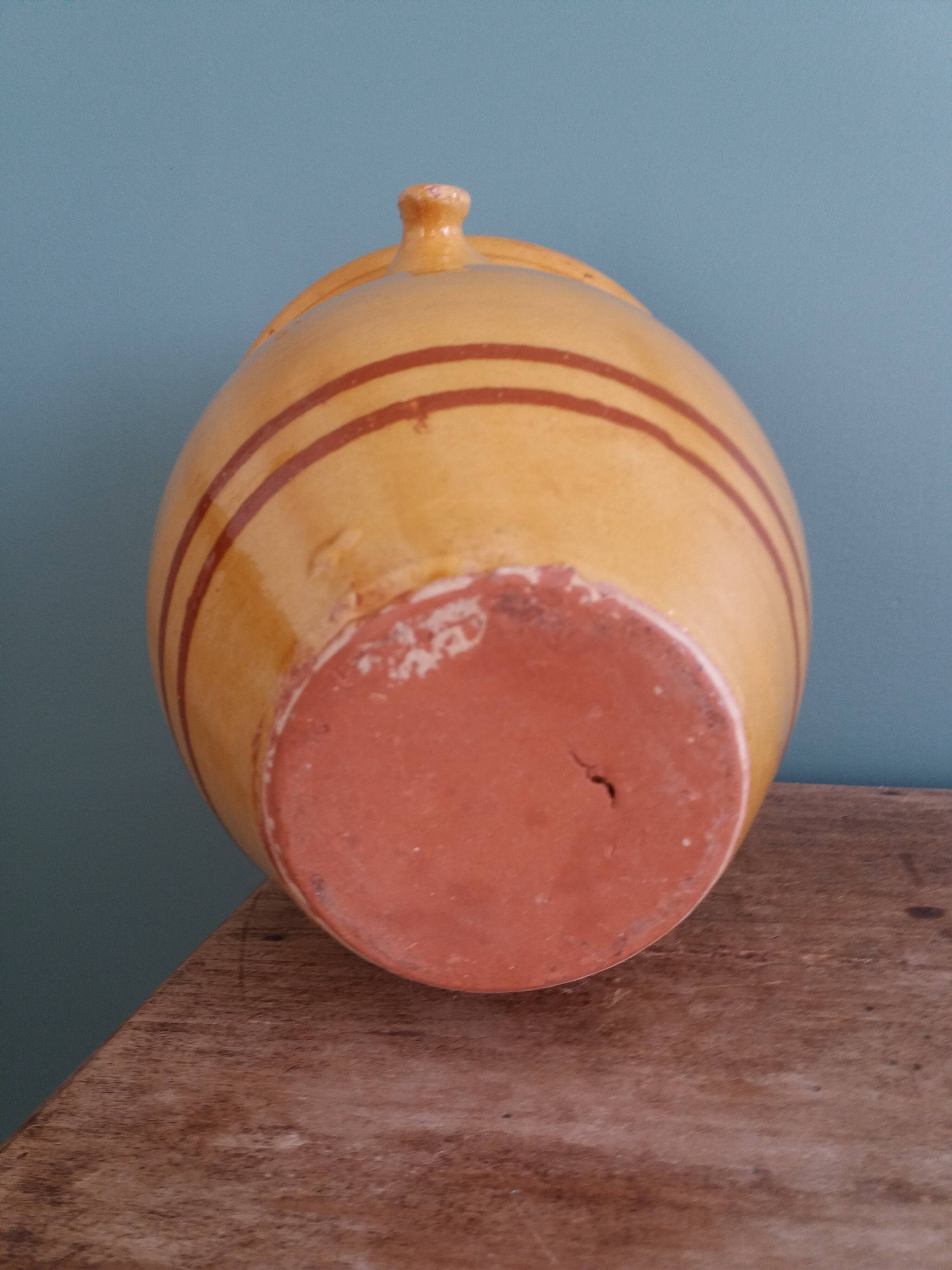 Provencal pottery terracotta jar