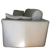 Sofa bed in grey leather from Steiner