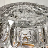 Champagne bucket in cut crystal, neck and brass handles