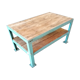 Table basse vintage, déco loft ou industrielle, bois et métal