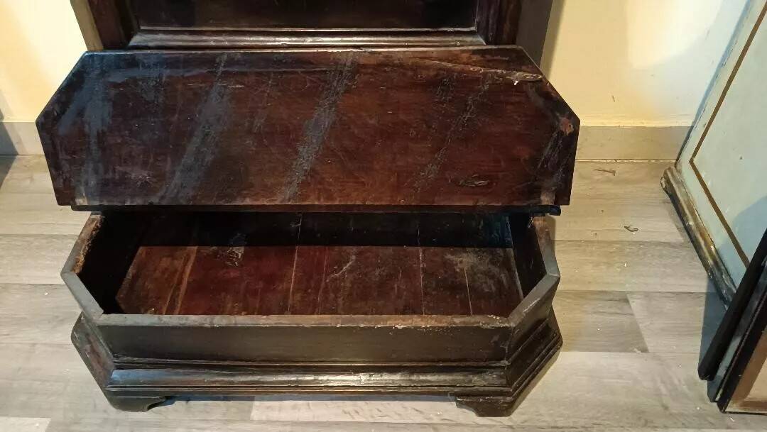 Antique 17th century walnut kneeler with drawers
