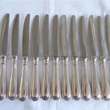 12 couteaux à entremets sfam métal argenté 21 cm