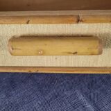 Rattan and bamboo wall shelf