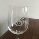 5 glasses old Crystal monograms
