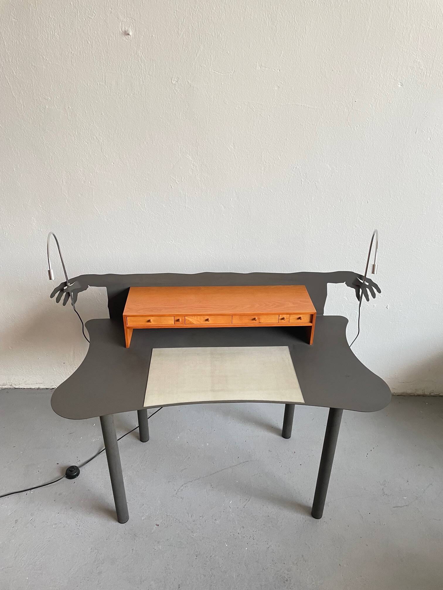 Sculptural Entremanos Secretary Desk by Andrés Nagel for Akaba, Spain 1988