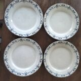 Assiettes anciennes Gien en terre de fer
