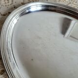 Small oval dish in silver-plated metal