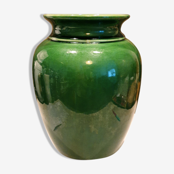 Green vase H.26cm