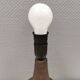 Ceramic table lamp, Danish, from the 1970s-80s. In earth tones.