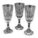 Baccarat Assas model, 3 wine glasses, crystal, signed, 17.9 cm, excellent condition.