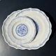 Lot - 3 assiettes en Gien bleu et blanche