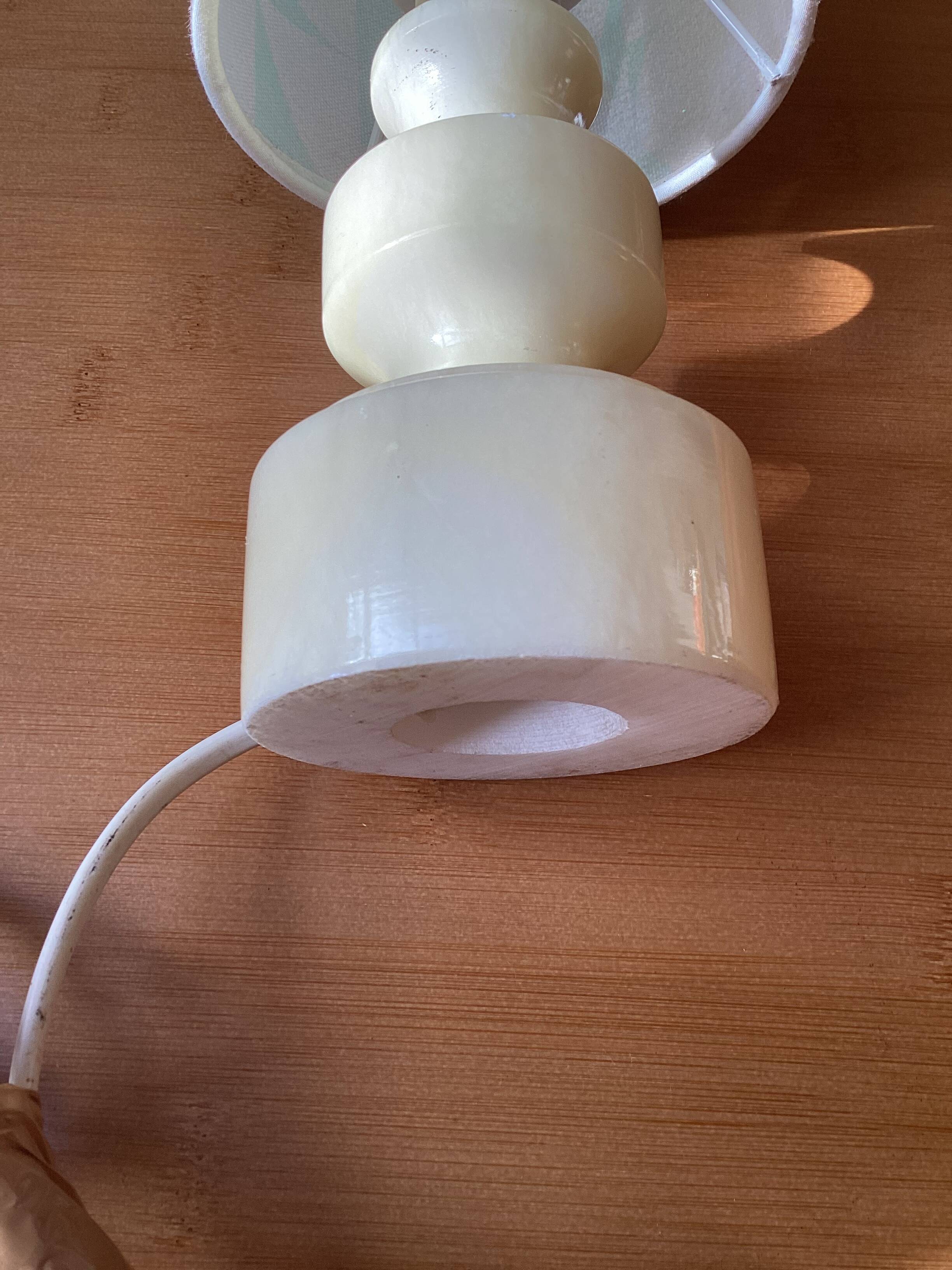 Vintage alabaster foot lamp