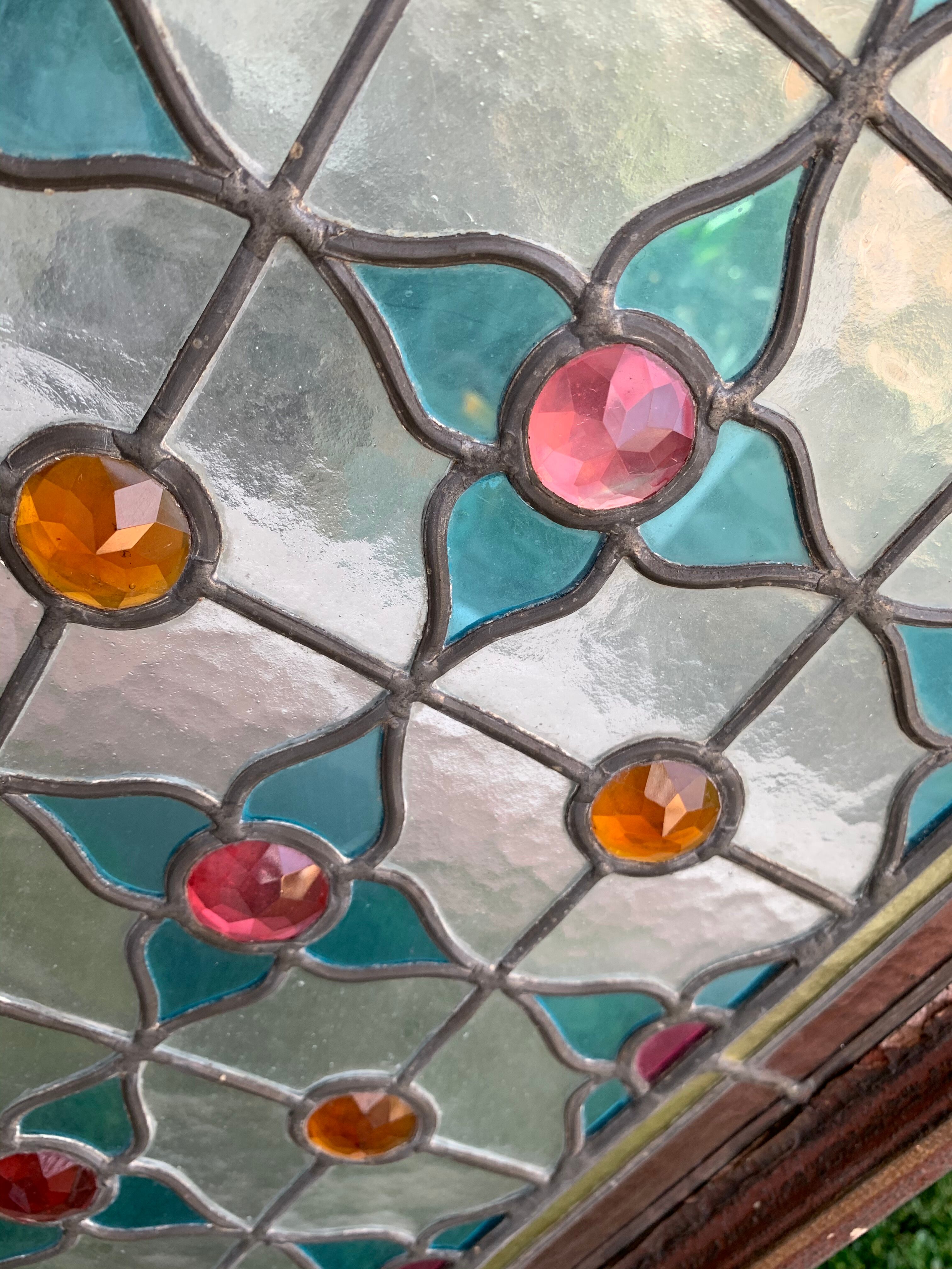 Cabochon stained glass 155x30