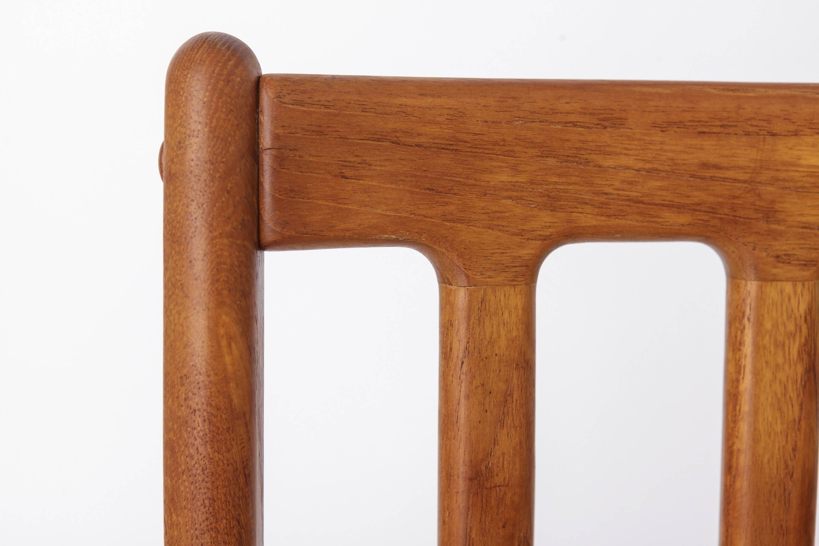 3 chaises de salle à manger Uldum Møbelfabrik en teck danois des années 1960, style mid-century.