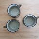 3 purbeck pottery studland tea cups