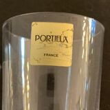 6 flûtes à champagne anciennes en cristal de Portieux