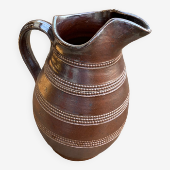 Varnished stoneware pitcher