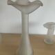 Set of 4 vintage frosted glass vases