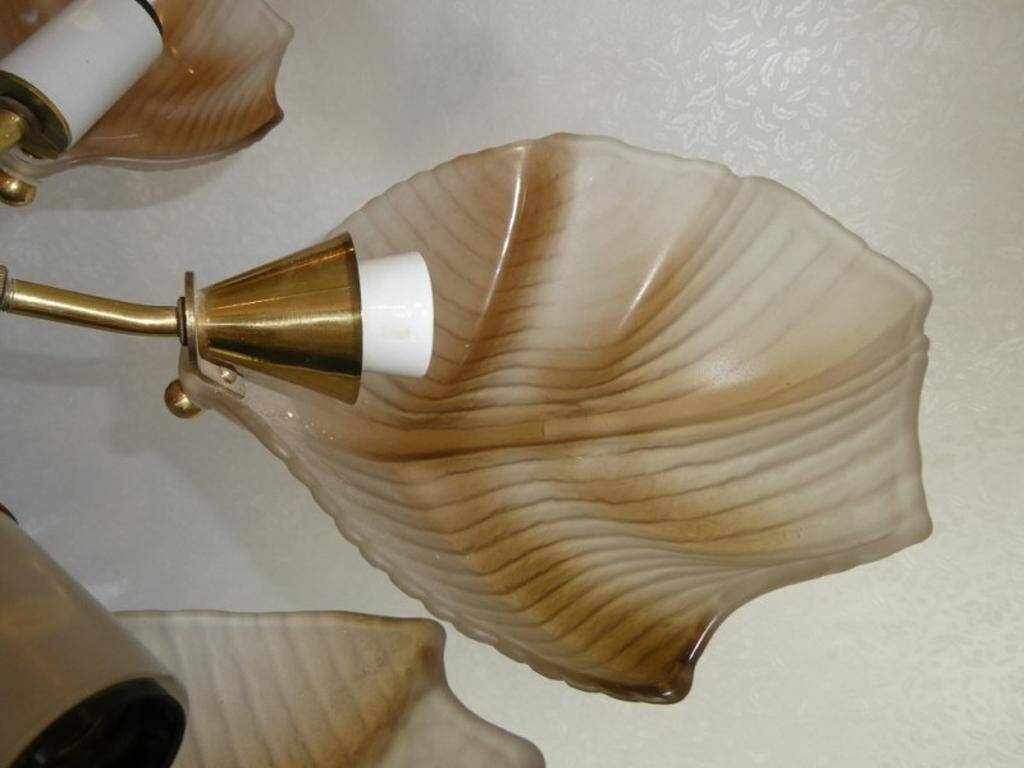 Lustre Murano en forme de coquillage
