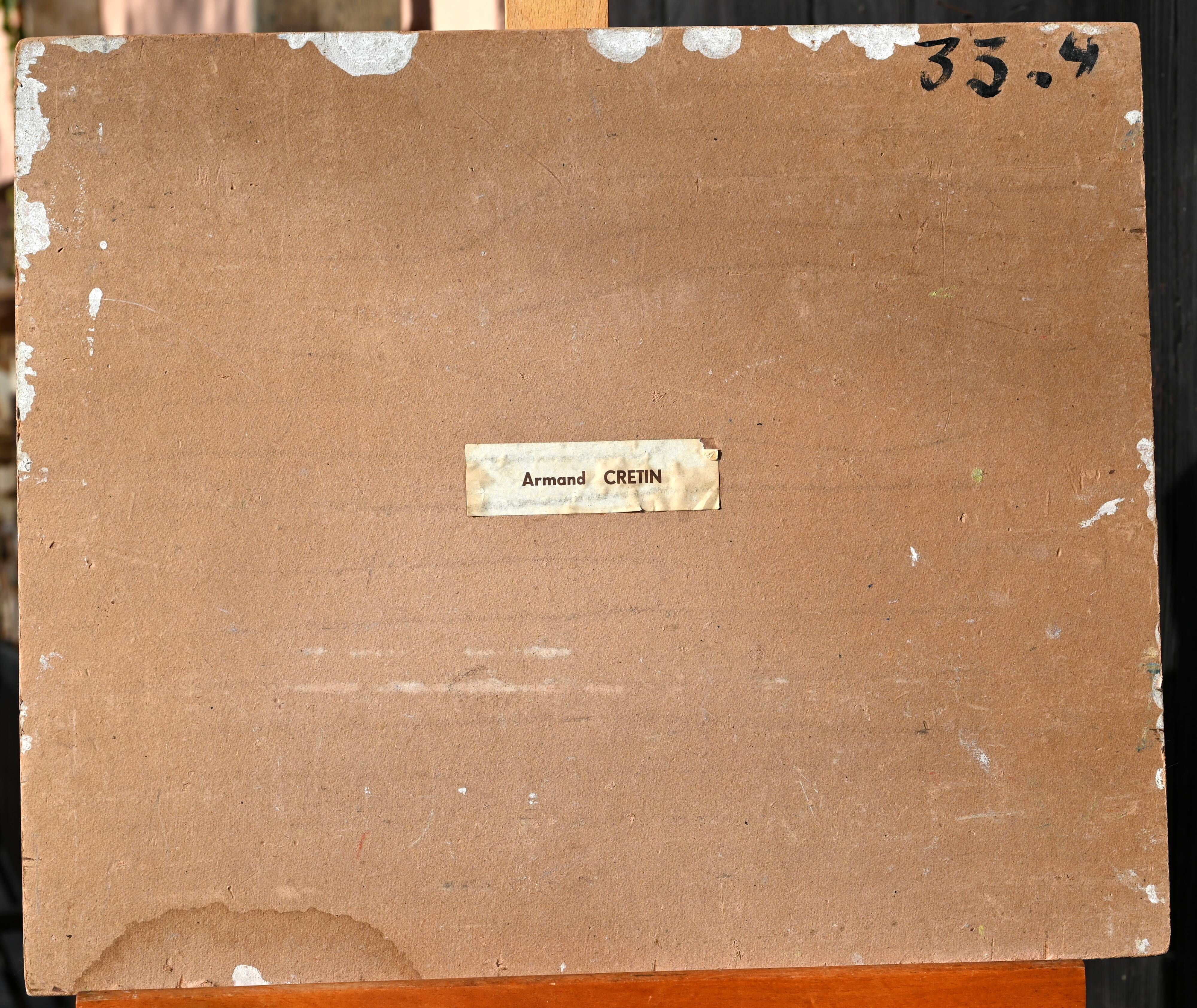 Hameau sous la neige, Lyon school, signed