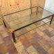 Table basse verre et laiton