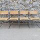 Chaises en métal chromé garnissage en cuir de Giandomenico Belotti 1970