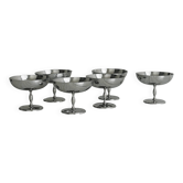 6 coupelles à dessert en inox brillant
