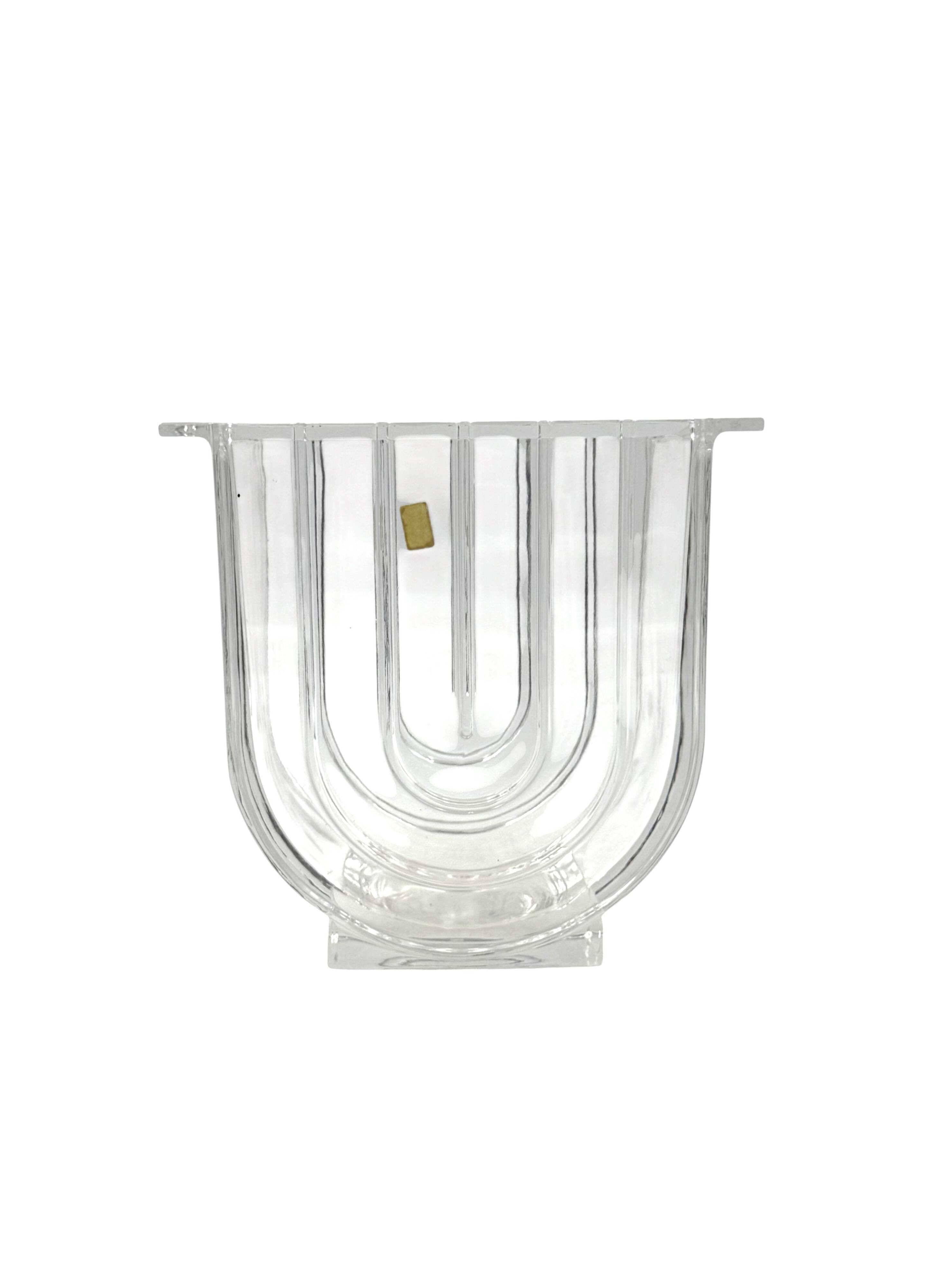 Modern crystal vase / ice bucket, Laura Griziotti for Arnolfo di Cambio 196