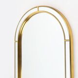 Large facet cut mirror with gilded frame by Deknudt, 1960s