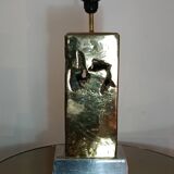Brutalist bronze lamp by David Marshall 1980