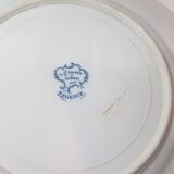 Lot n°6 of 4 flat plates in Earthenware of St Amand and Hamage model Regency, iron earth.