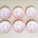 6 Dessert plates in red English porcelain, England