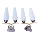 Pair of wall lamps, brass and opaline, vintage, Maison Lunel, 50s
