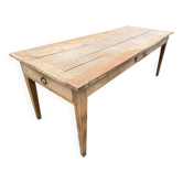 Farm table in solid oak from the 19th century, France.