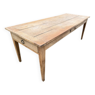 Farm table in solid oak from the 19th century, France.